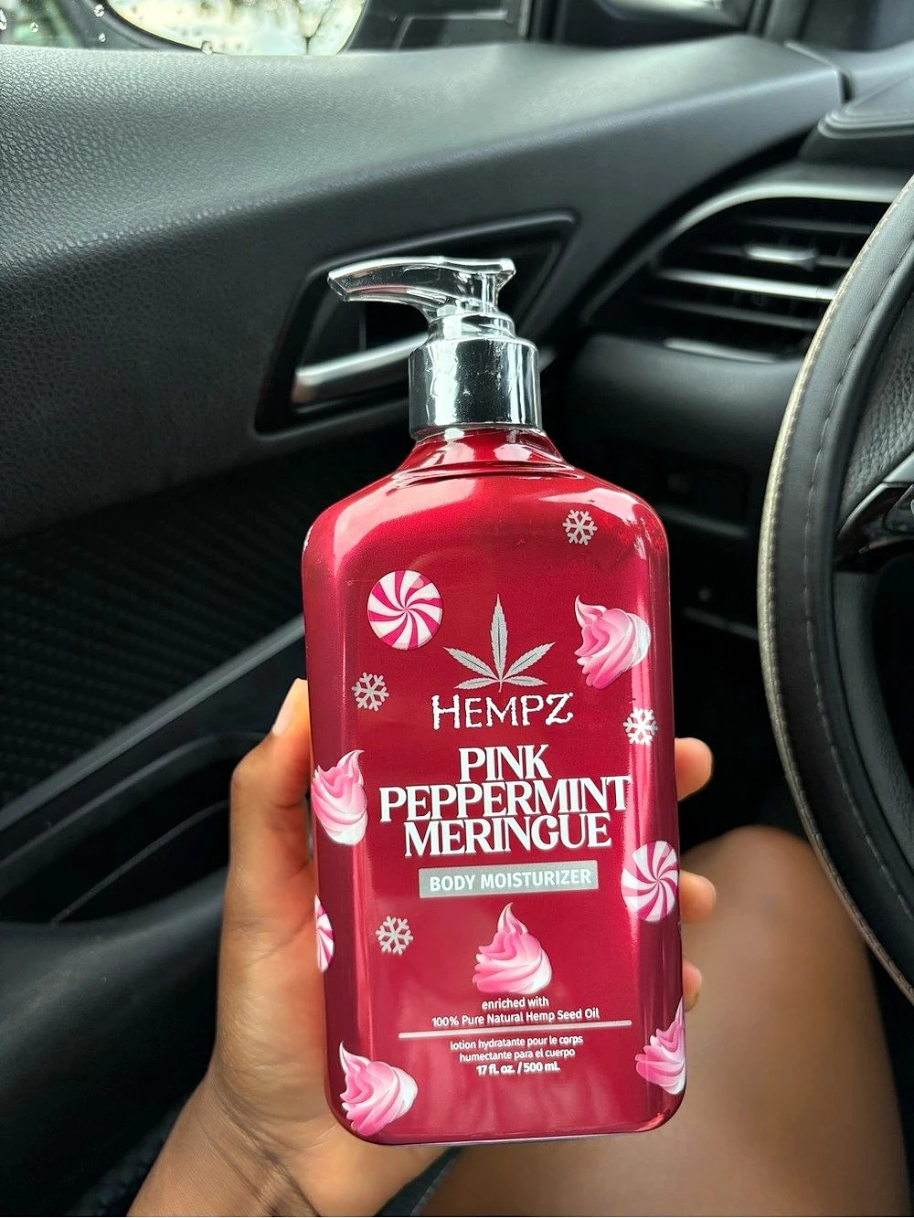 Hempz Pink Peppermint Meringue Body Moisturizer 500 mL Red & Pink